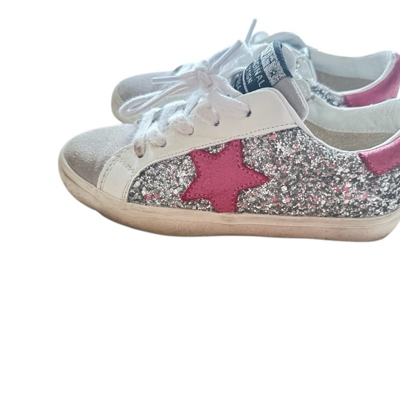 Vintage Other - Vintage Havana Girls Glitter Star Sneakers — Silver & Pink | Youth Size 2